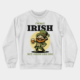 Drunk Leprechaun Irish St Paddys Day Crewneck Sweatshirt